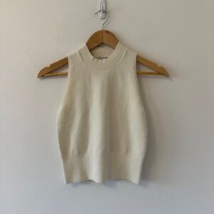 NWT Simkhai Tatyana Cropped Bouclé-knit Top in Cream | Size Small